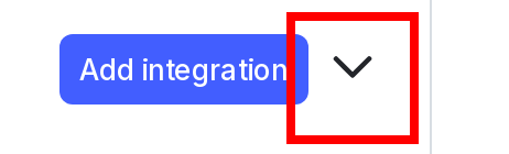 The expand arrow for an integration.