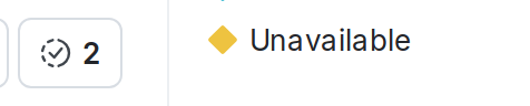 The "Pending changes" icon on a flag.