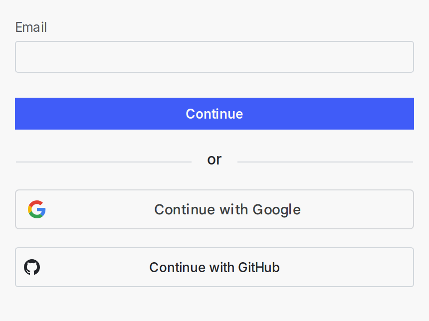 The "Continue with GitHub" button on the LaunchDarkly sign in page.