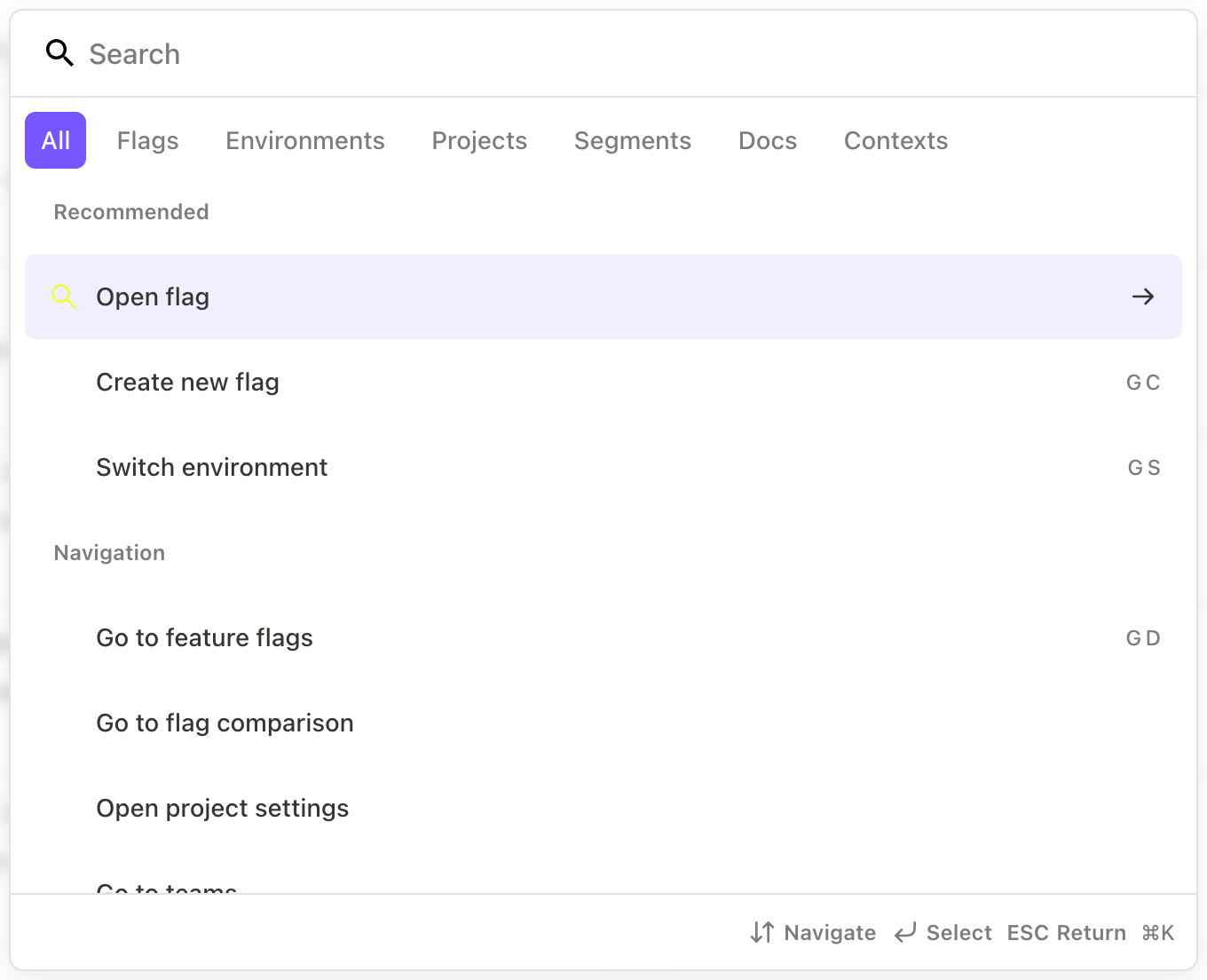 The search dialog.