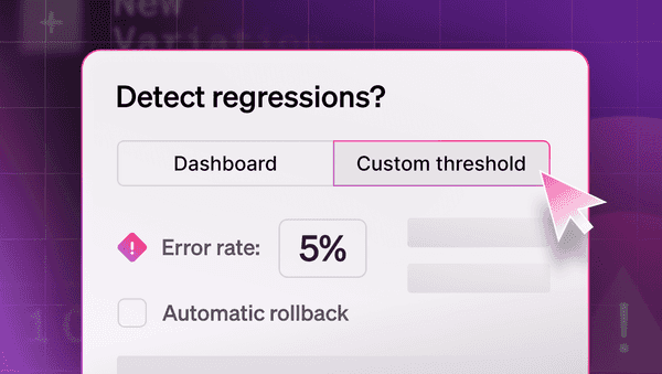 UI for detecting regressions