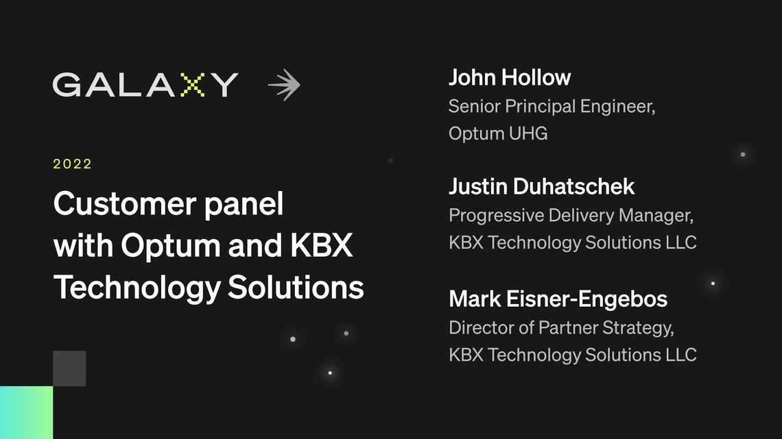 Customer panel with Optum and KBX Technology Solutions