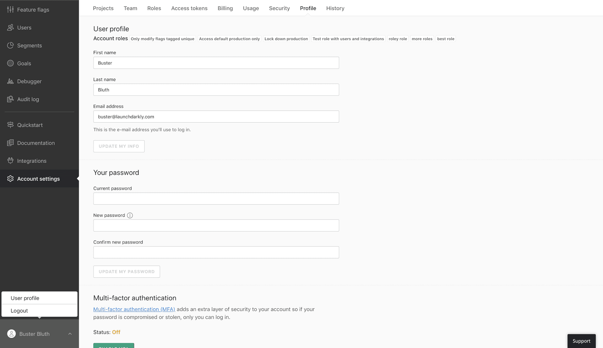 Launched: New Profile and Logout Menu featured image