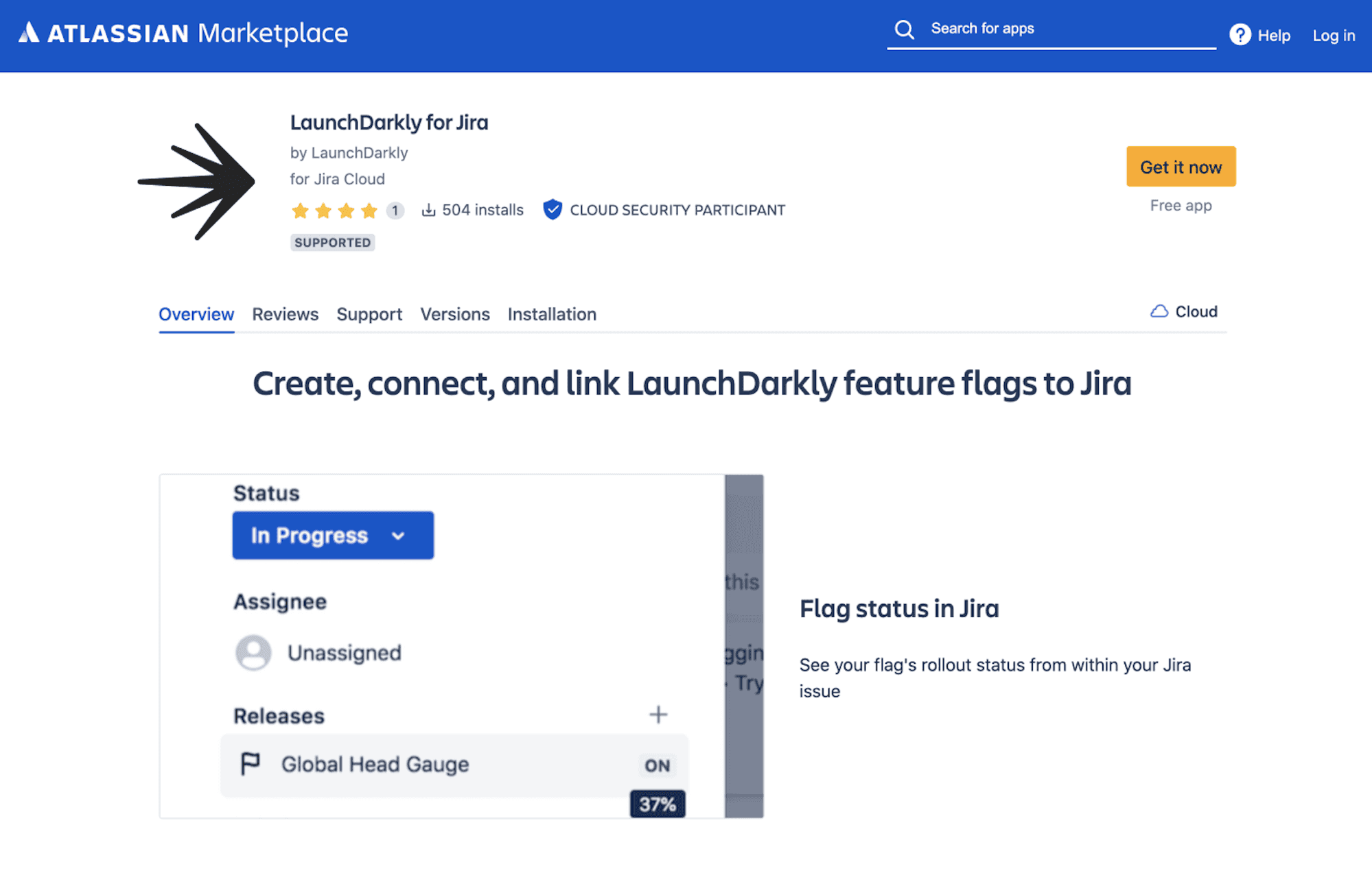 Jira integration screenshot